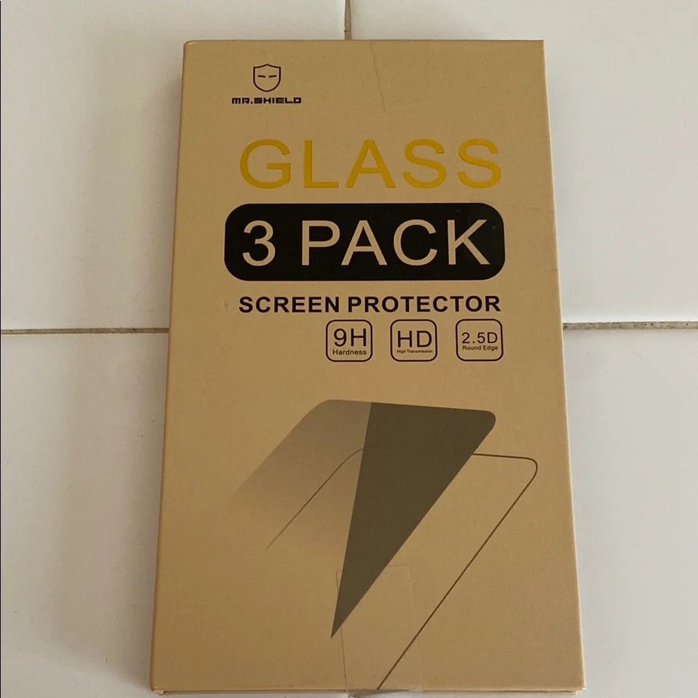 Mr. Shield Tempered Glass Screen Protector 3 Pack for iPhone 6, 6S, 7, and 8